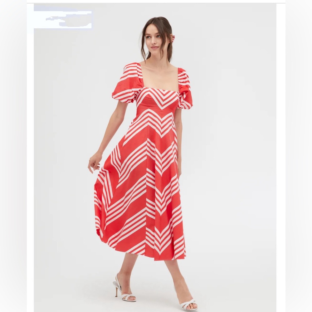 Hill House Red and White Maxi Dress